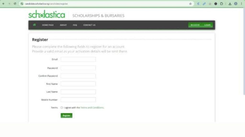 How To register on Scholastica