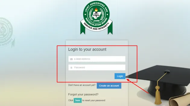 How to Login to JAMB Portal Using Registration Number